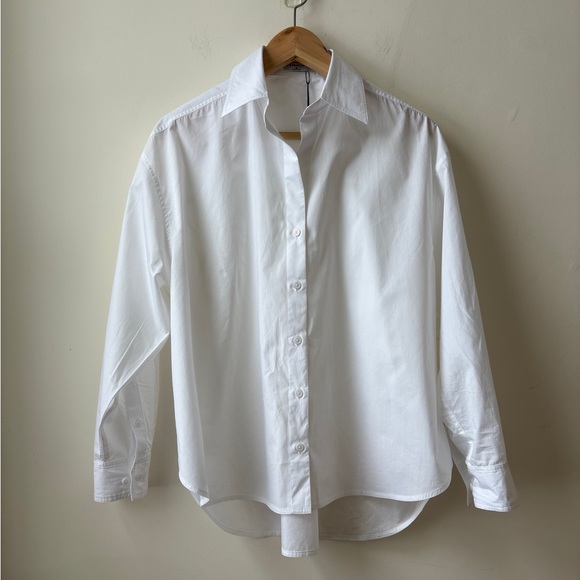 NWT Artiza Oversized Classic White Button-Up Shirt - Picture 3 of 12